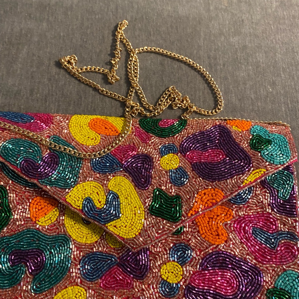 Colorful Beaded Clutch by Treasure Jewels